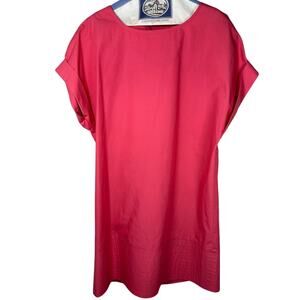 Finley Pink Cotton Blend Button Dress Women's Small
